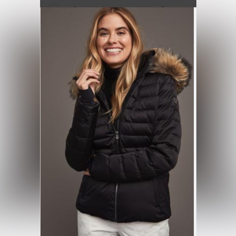 FERA black glitter ski jacket, new.  Paid $460